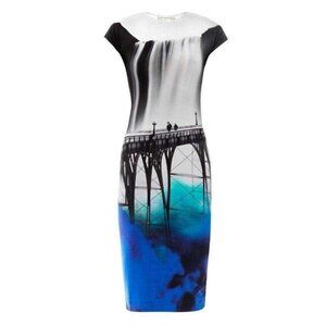 New MARY KATRANTZOU Multicolor Elay San Francisco Jersey Dress